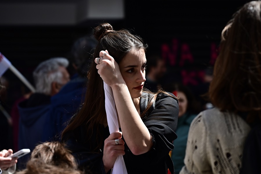 Απεργιακή συγκέντρωση για τον εορτασμό της εργατικής Πρωτομαγιάς από την ΓΣΕΕ, την ΑΔΕΔΥ και το Εργατικό Κέντρο της Αθήνας, Πέμπτη 1 Μαΐου 2025. (ΜΙΧΑΛΗΣ ΚΑΡΑΓΙΑΝΝΗΣ/EUROKINISSI)