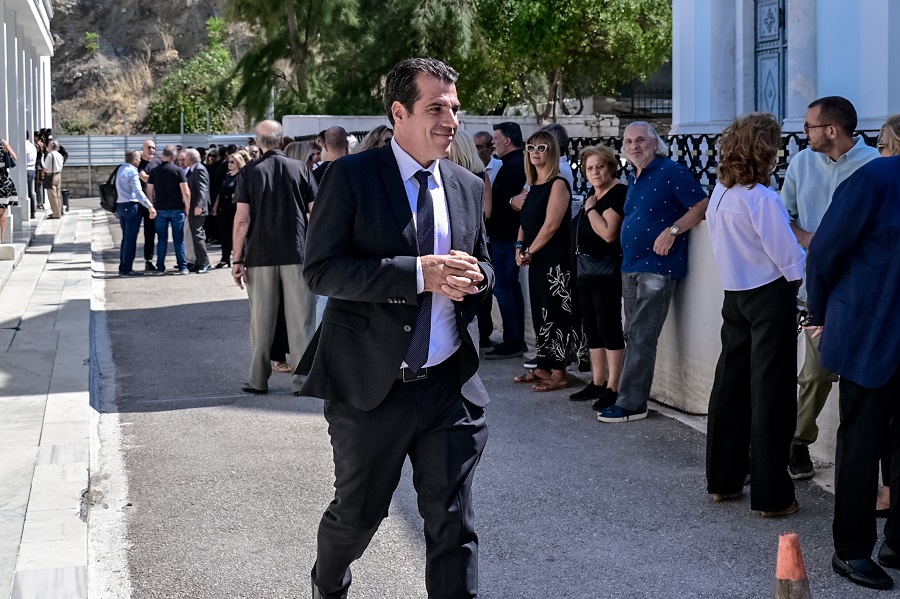 Κηδεία του δημοσιογράφου Δημήτρη Κωνσταντάρα. Τετάρτη 27 Αυγούστου 2025 (ΜΙΧΑΛΗΣ ΠΑΠΑΝΙΚΟΛΑΟΥ / EUROKINISSI)