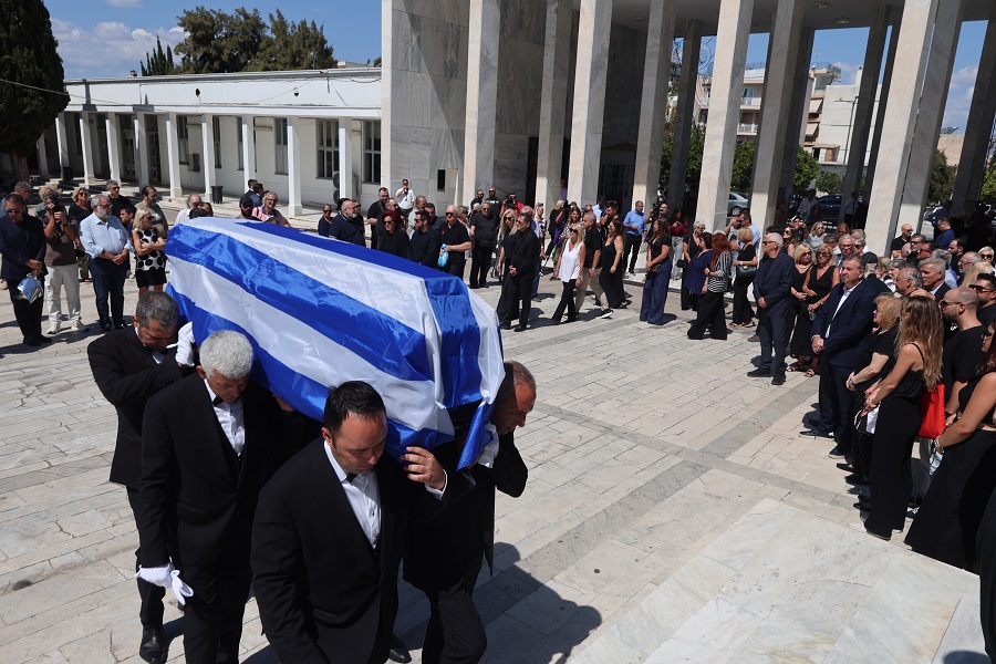 Κηδεία του δημοσιογράφου Δημήτρη Κωνσταντάρα. Τετάρτη 27 Αυγούστου 2025 (ΓΙΑΝΝΗΣ ΠΑΝΑΓΟΠΟΥΛΟΣ / EUROKINISSI)