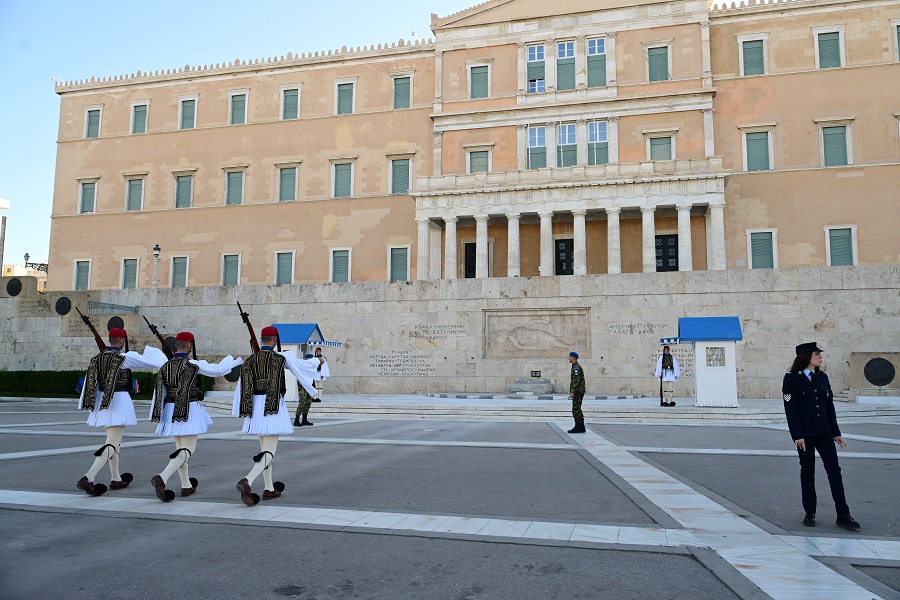 Ισχυρή η παρουσία της Ελληνικής Αστυνομίας στην μαθητική παρέλαση για την εθνική επέτειο της 28ης Οκτωβρίου 1940 στην Αθήνα, Τρίτη 28 Οκτωβρίου 2025. (ΤΑΤΙΑΝΑ ΜΠΟΛΑΡΗ/EUROKINISSI)