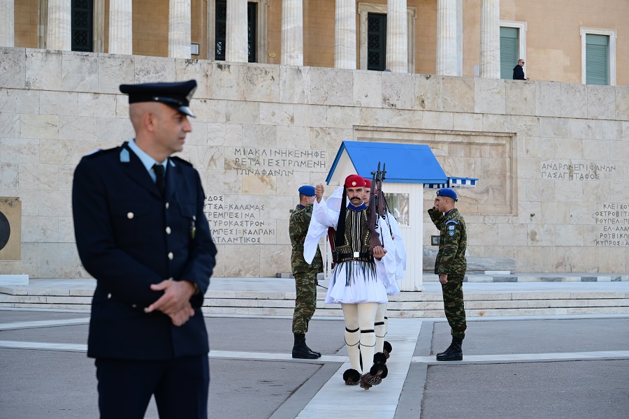 Ισχυρή η παρουσία της Ελληνικής Αστυνομίας στην μαθητική παρέλαση για την εθνική επέτειο της 28ης Οκτωβρίου 1940 στην Αθήνα, Τρίτη 28 Οκτωβρίου 2025. (ΤΑΤΙΑΝΑ ΜΠΟΛΑΡΗ/EUROKINISSI)