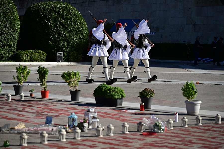 Ισχυρή η παρουσία της Ελληνικής Αστυνομίας στην μαθητική παρέλαση για την εθνική επέτειο της 28ης Οκτωβρίου 1940 στην Αθήνα, Τρίτη 28 Οκτωβρίου 2025. (ΜΙΧΑΛΗΣ ΚΑΡΑΓΙΑΝΝΗΣ/EUROKINISSI)