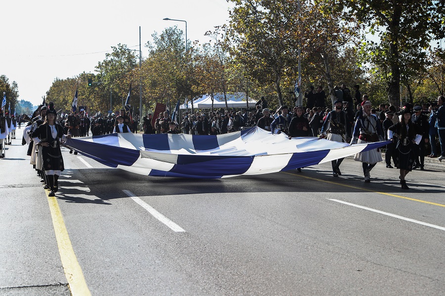 Στρατιωτική παρέλαση στην Θεσσαλονίκη για την Εθνική Επέτειο της 28ης Οκτωβρίου 1940, Τρίτη 28 Οκτωβρίου 2025. (ΒΑΣΙΛΗΣ ΒΕΡΒΕΡΙΔΗΣ/ΜΟΤΙΟΝΤΕΑΜ)