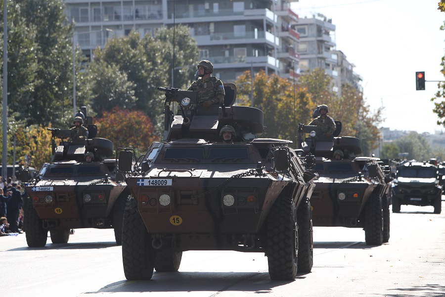 Στρατιωτική παρέλαση στην Θεσσαλονίκη για την Εθνική Επέτειο της 28ης Οκτωβρίου 1940, Τρίτη 28 Οκτωβρίου 2025. (ΒΑΣΙΛΗΣ ΒΕΡΒΕΡΙΔΗΣ/ΜΟΤΙΟΝΤΕΑΜ)