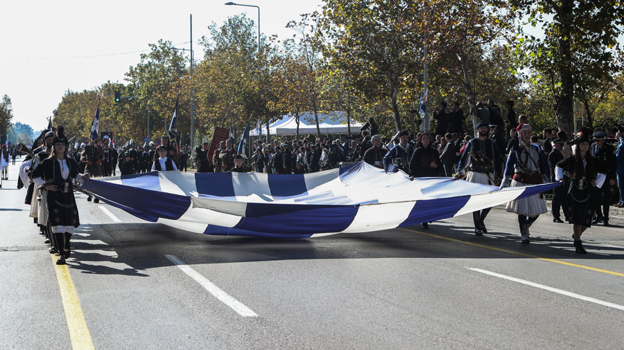 Στρατιωτική παρέλαση στην Θεσσαλονίκη για την Εθνική Επέτειο της 28ης Οκτωβρίου 1940, Τρίτη 28 Οκτωβρίου 2025. (ΒΑΣΙΛΗΣ ΒΕΡΒΕΡΙΔΗΣ/ΜΟΤΙΟΝΤΕΑΜ)