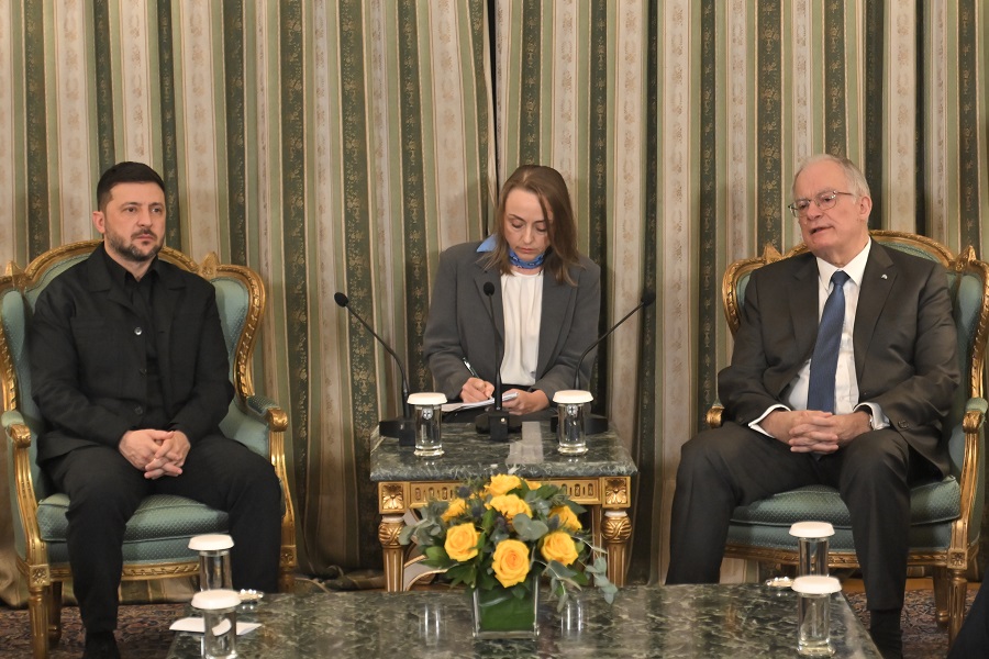 Συνάντηση του Προέδρου της Δημοκρατίας Κώστα Τασούλα με τον Πρόεδρο της Ουκρανίας Volodymyr Zelenskyy, στο Προεδρικό Μέγαρο, Κυριακή 16 Νοεμβρίου 2025. (ΚΩΣΤΑΣ ΤΖΟΥΜΑΣ/EUROKINISSI)