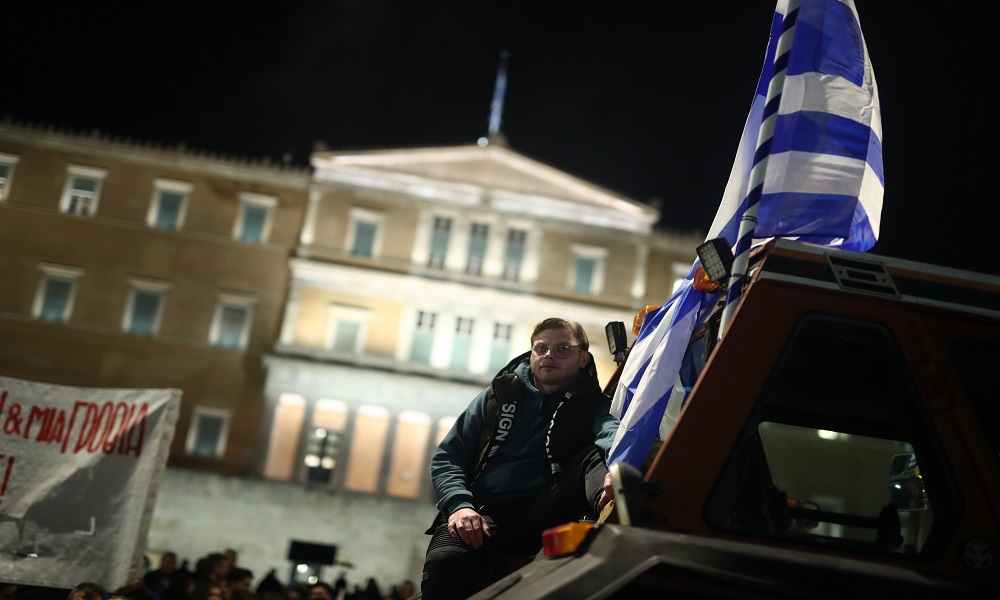 Πανελλαδικό συλλαλητήριο αγροτών στην Αθήνα, Παρασκευή 13 Φεβρουαρίου 2026. Στο επίκεντρο των διεκδικήσεων παραμένουν το υψηλό κόστος παραγωγής, οι εγγυημένες τιμές στα προϊόντα, η αλλαγή του κανονισμού του ΕΛΓΑ και αποζημιώσεις στο 100%. (ΣΩΤΗΡΗΣ ΔΗΜΗΤΡΟΠΟΥΛΟΣ/EUROKINISSI)